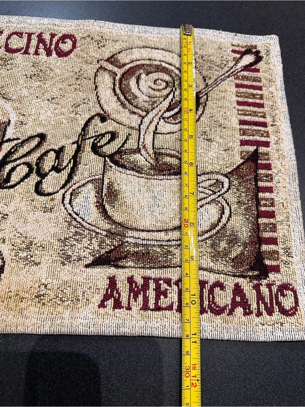 Set of 2 Coffee Cappuccino Tapestry Breakfast Table Placemat 15